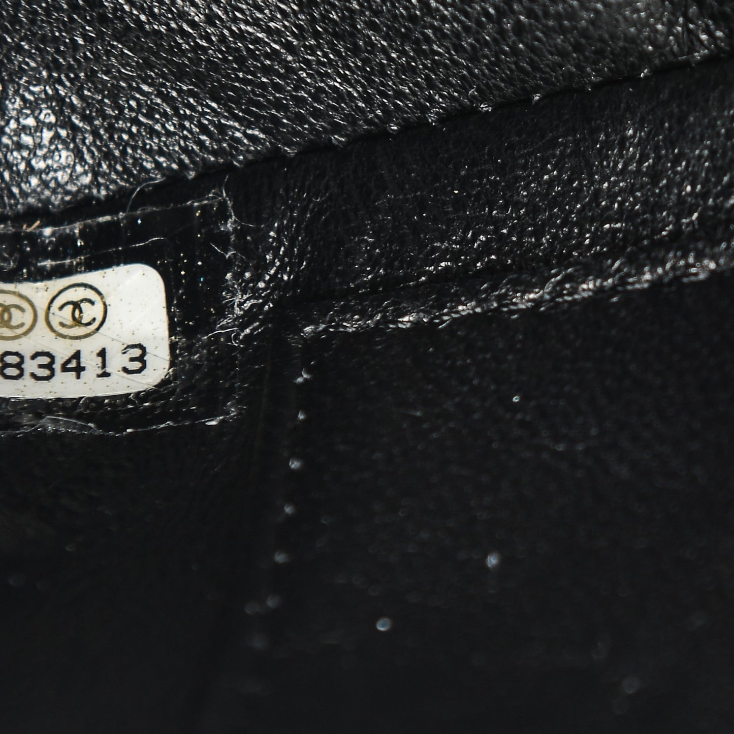 Iridescent Caviar Quilted Extra Mini Flap Black