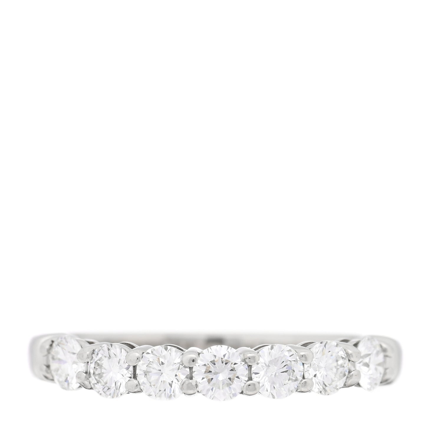 Platinum Diamond 3mm Tiffany Forever Half Circle Band Ring 50 5.25