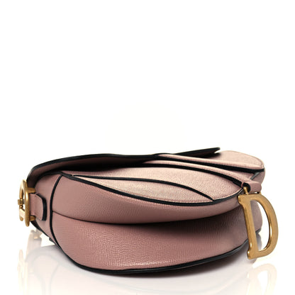 Christian Dior Grained Calfskin Saddle Bag Pink 4 of 13