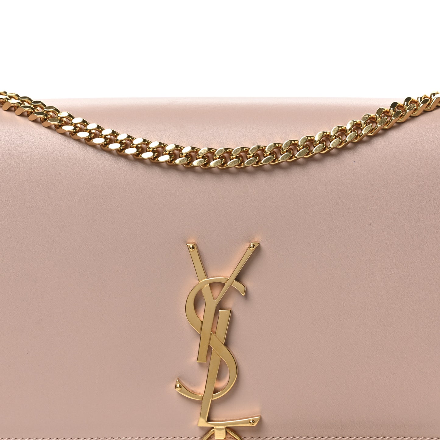 Smooth Calfskin Medium Classic Monogram Kate Tassel Satchel Pink
