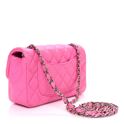 Chanel Lambskin Quilted Mini Rectangular Flap Pink 3 of 12
