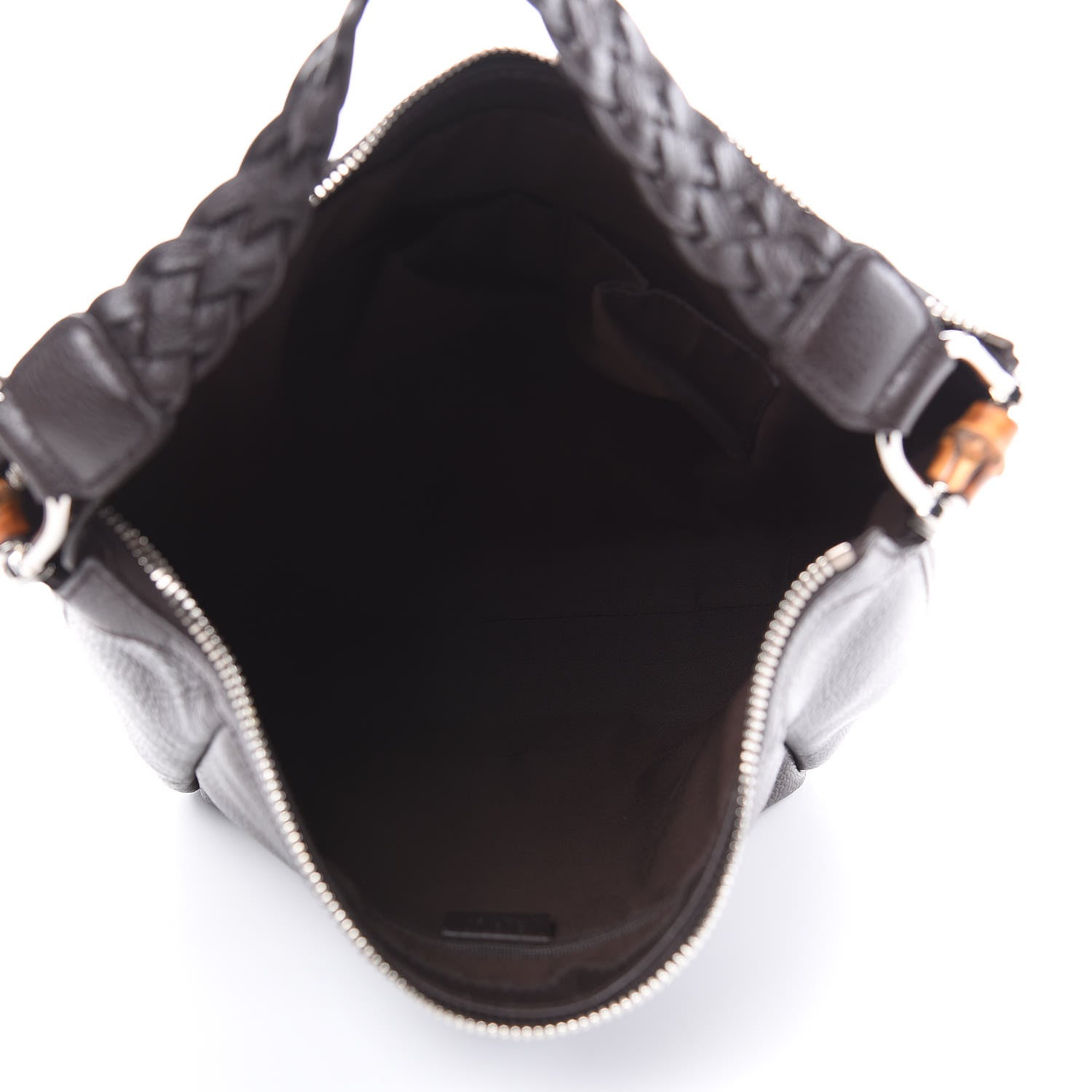 Gucci Grained Calfskin Bamboo Bar Hobo Dark Brown 5 of 10
