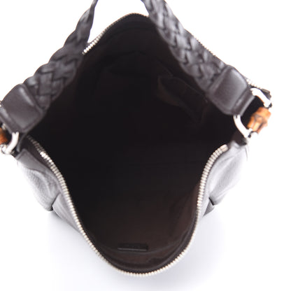 Gucci Grained Calfskin Bamboo Bar Hobo Dark Brown 5 of 10