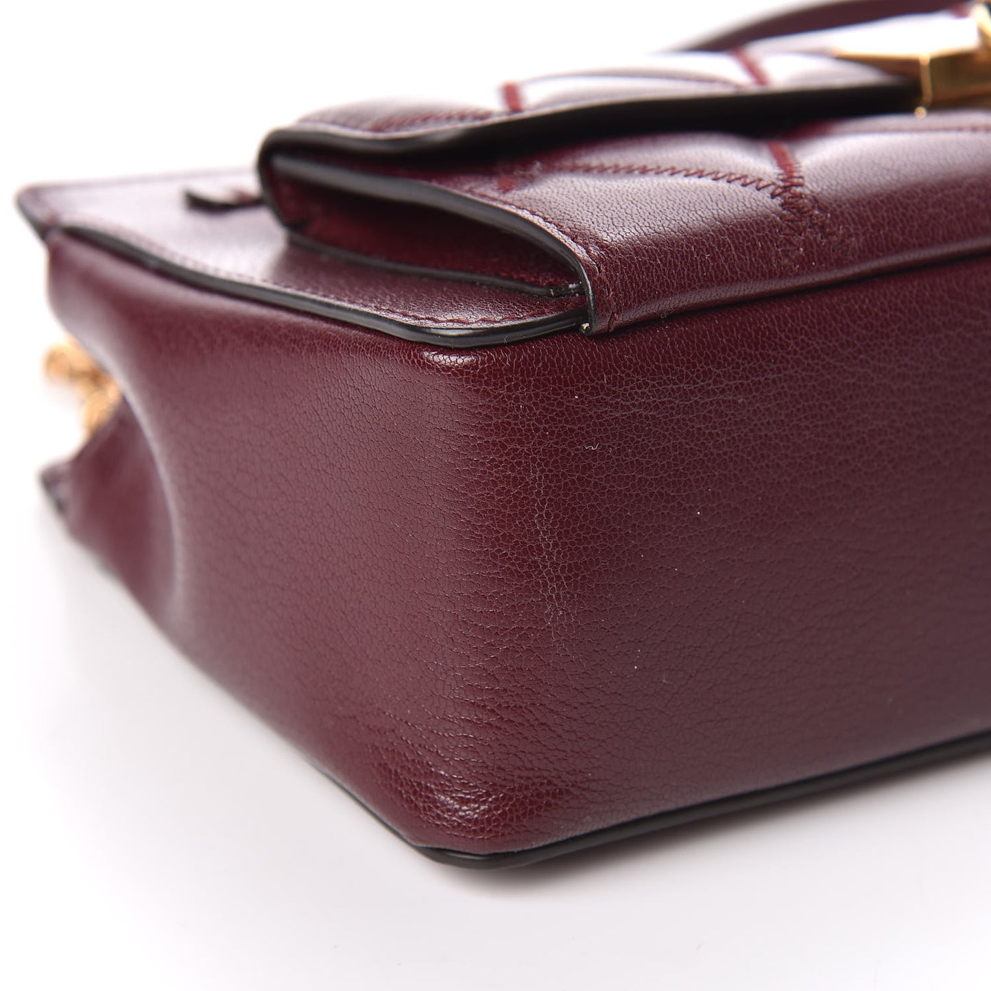 Goatskin Diamond Quilted Pocket Crossbody Aubergine