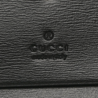 Gucci Boarded Plutone Calfskin Horsebit 1955 Card Case Wallet Black 6 of 8