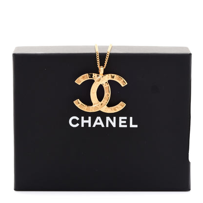 Chanel Metal CC Paris Button Necklace Gold 6 of 6