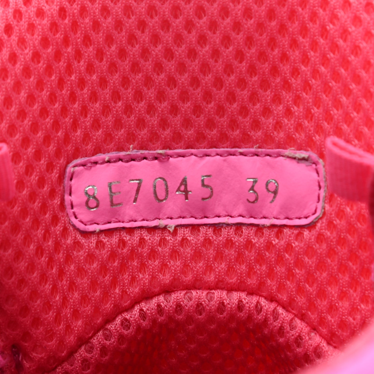 X NICKI MINAJ Lycra Macro FF Embossed Prints On High Top Sneakers 39 Pink