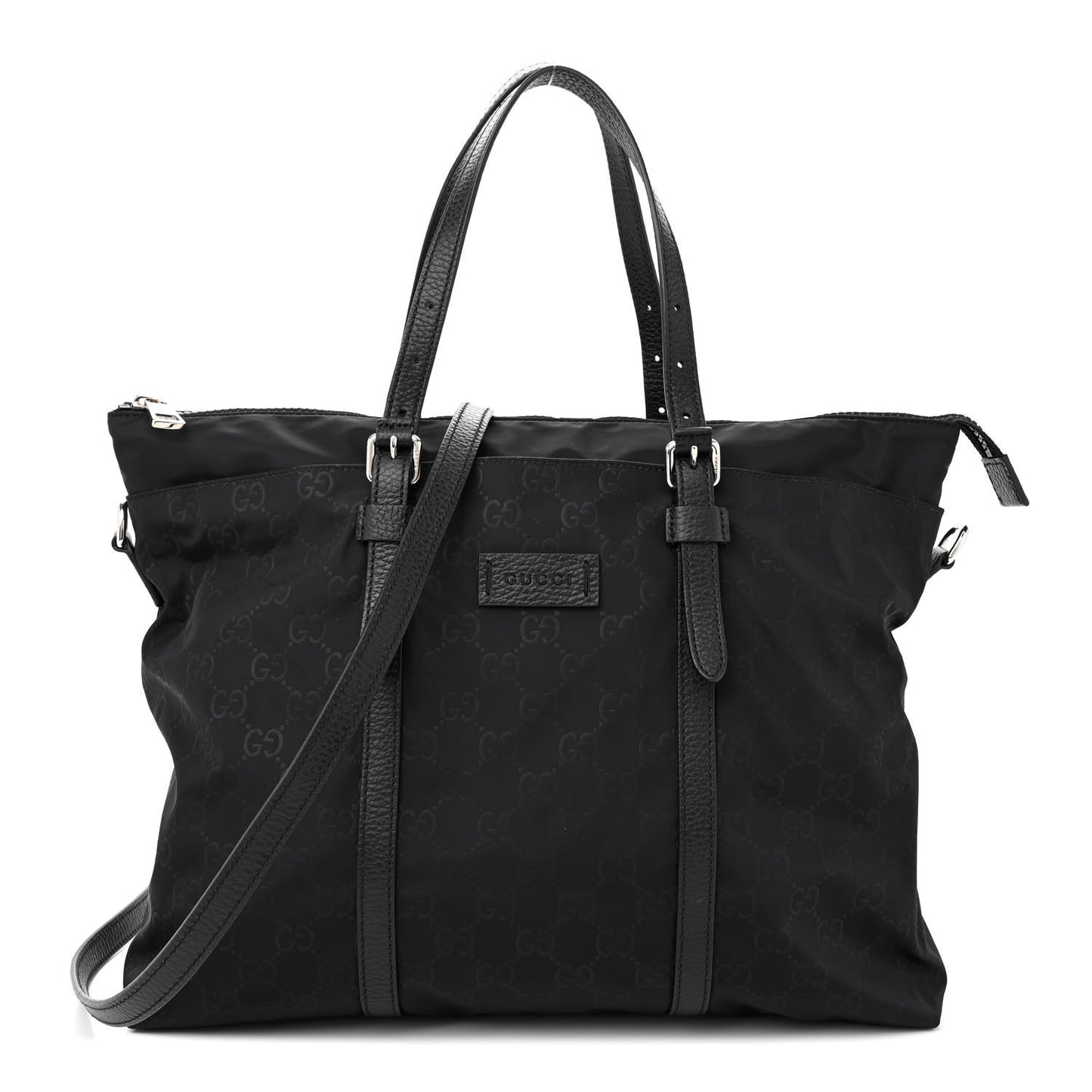Nylon Monogram Tote Black