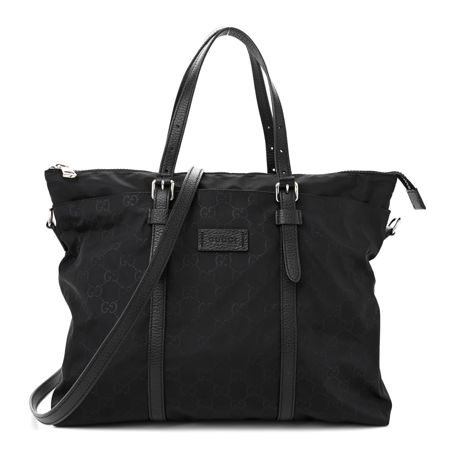 Gucci Nylon Monogram Tote Black 1 of 11