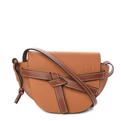 Loewe Grained Calfskin Mini Gate Crossbody Bag Caramel Pecan 1 of 9