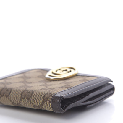 Gucci Monogram Interlocking Icon French Flap Wallet Brown 7 of 13
