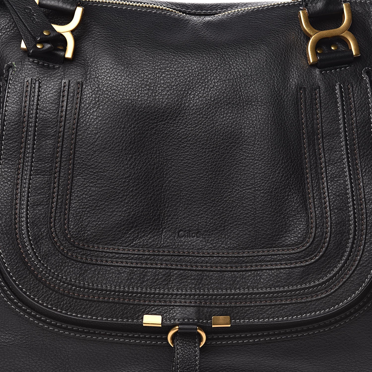 Chloe Calfskin Large Marcie Satchel Black 17 of 17