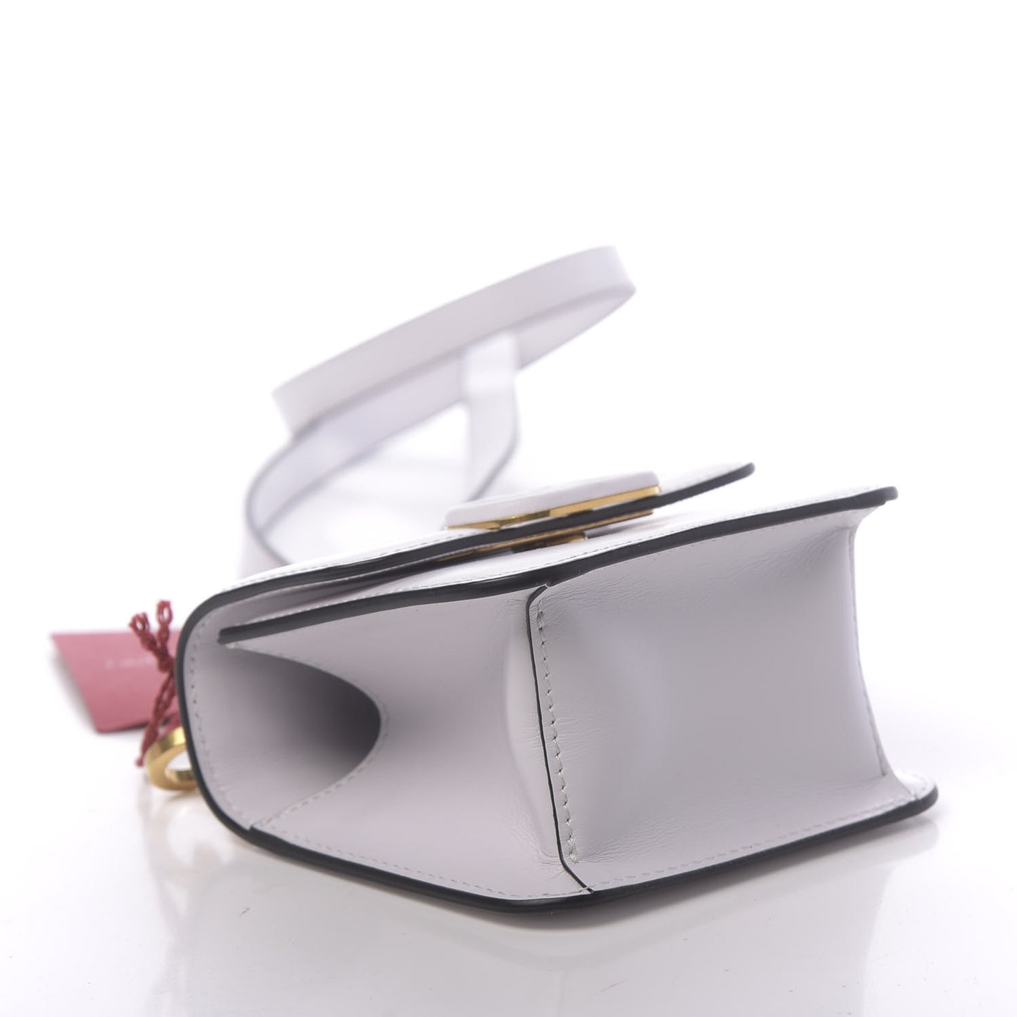 Smooth Calfskin Micro VSling Shoulder Bag White