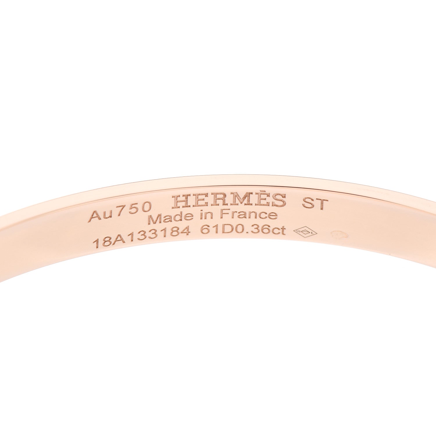 Hermes 18K Rose Gold Diamond PM Kelly Pave Bracelet ST 3 of 4