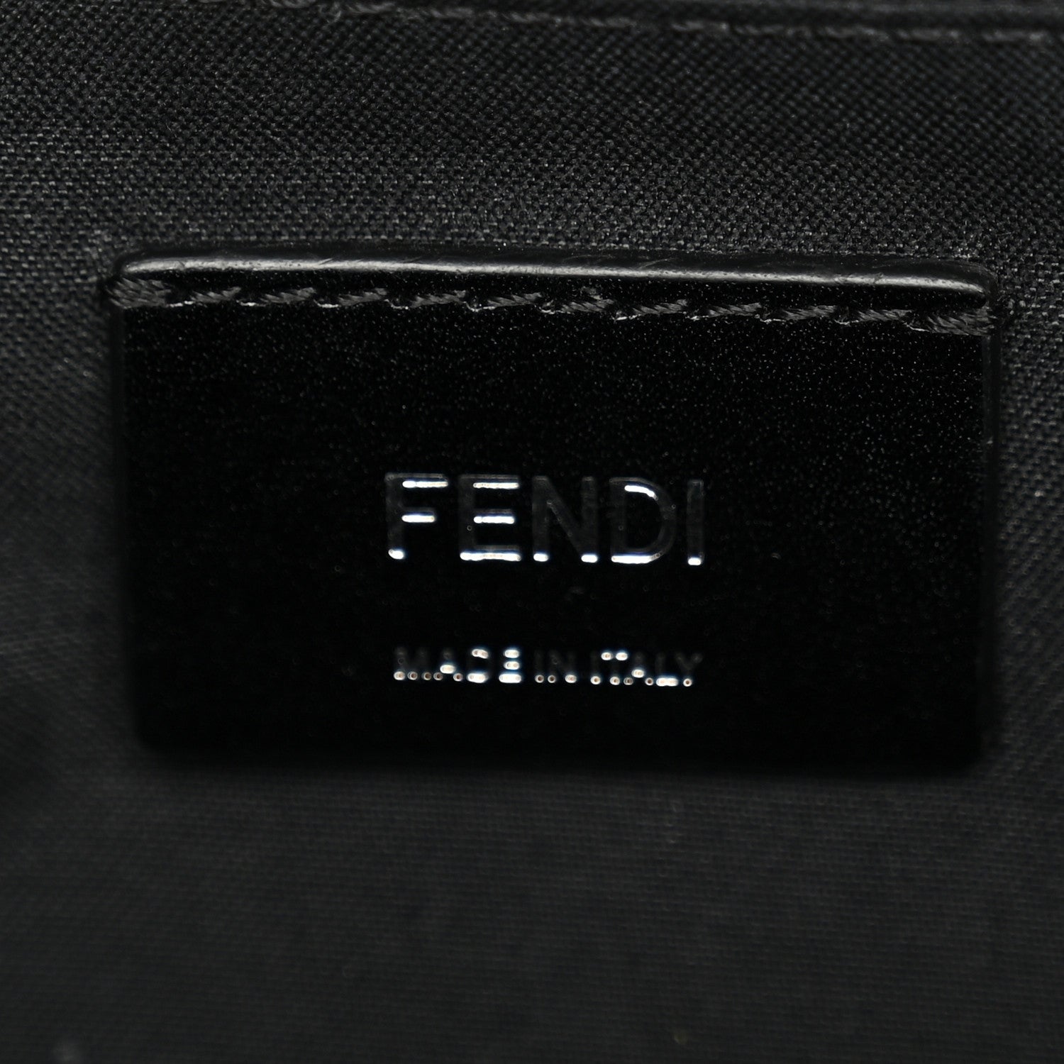 Fendi Fabric Jacquard FF 1974 Belt Baguette Bag Tobacco Moro Black 5 of 10