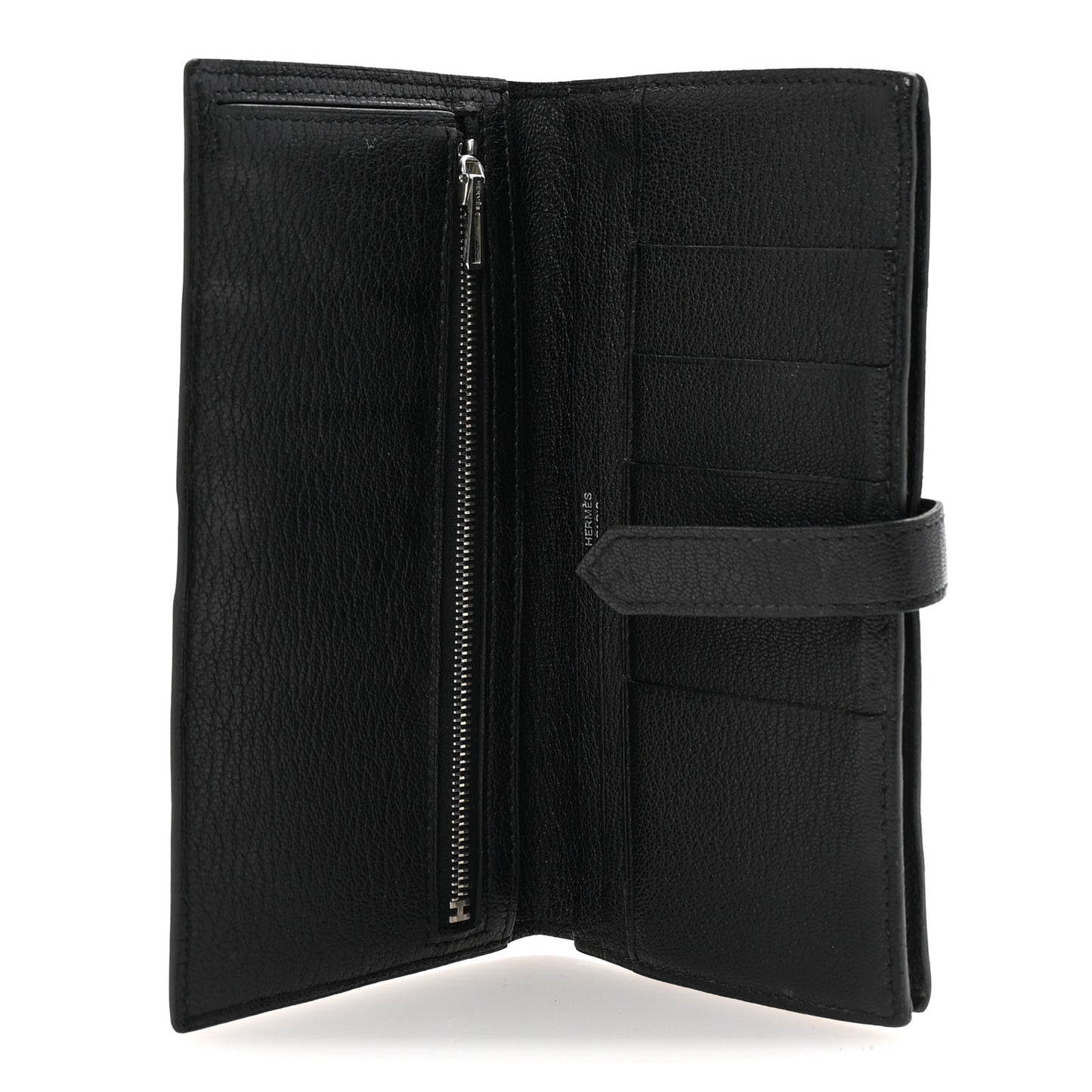 Chevre Mysore Bearn Gusset Wallet Black