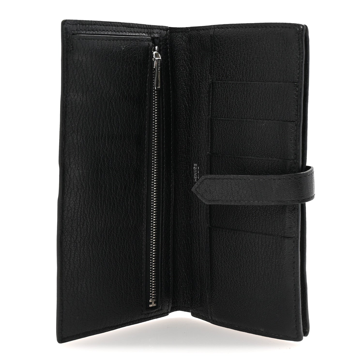 Hermes Chevre Mysore Bearn Gusset Wallet Black 5 of 8