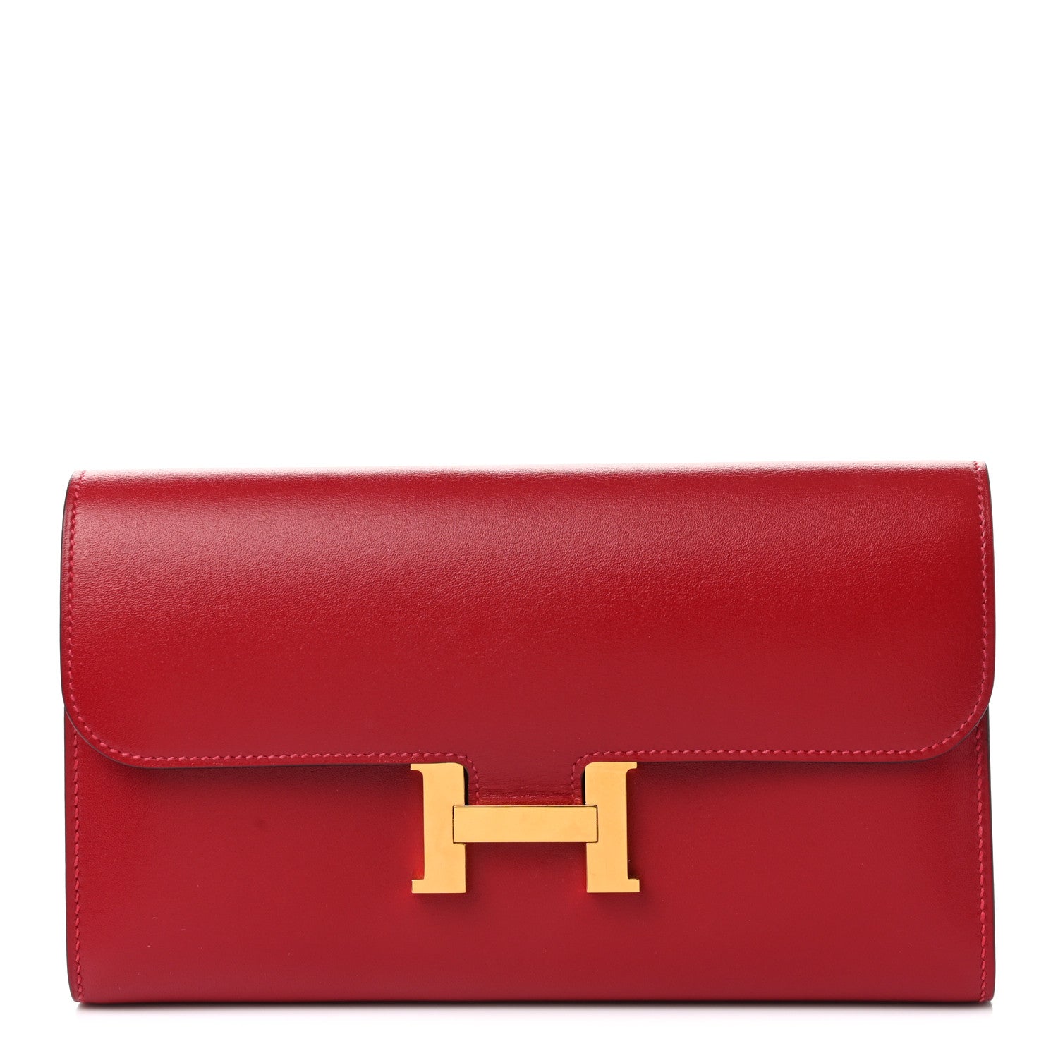 Hermes Tadelakt Constance Long Wallet Rouge Vif 1 of 8