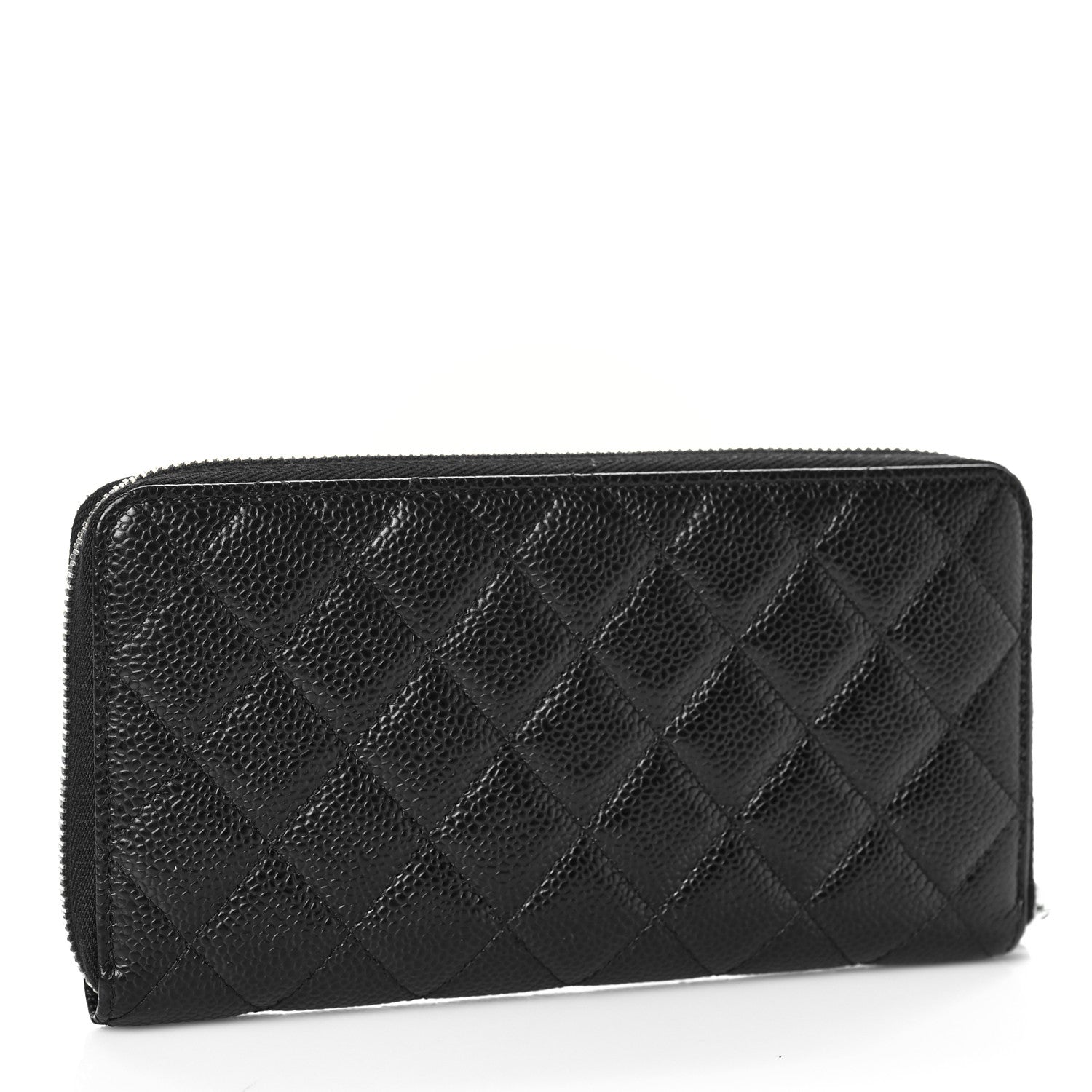 Chanel Caviar Quilted Large Gusset Zip Around Wallet Black 3 of 10