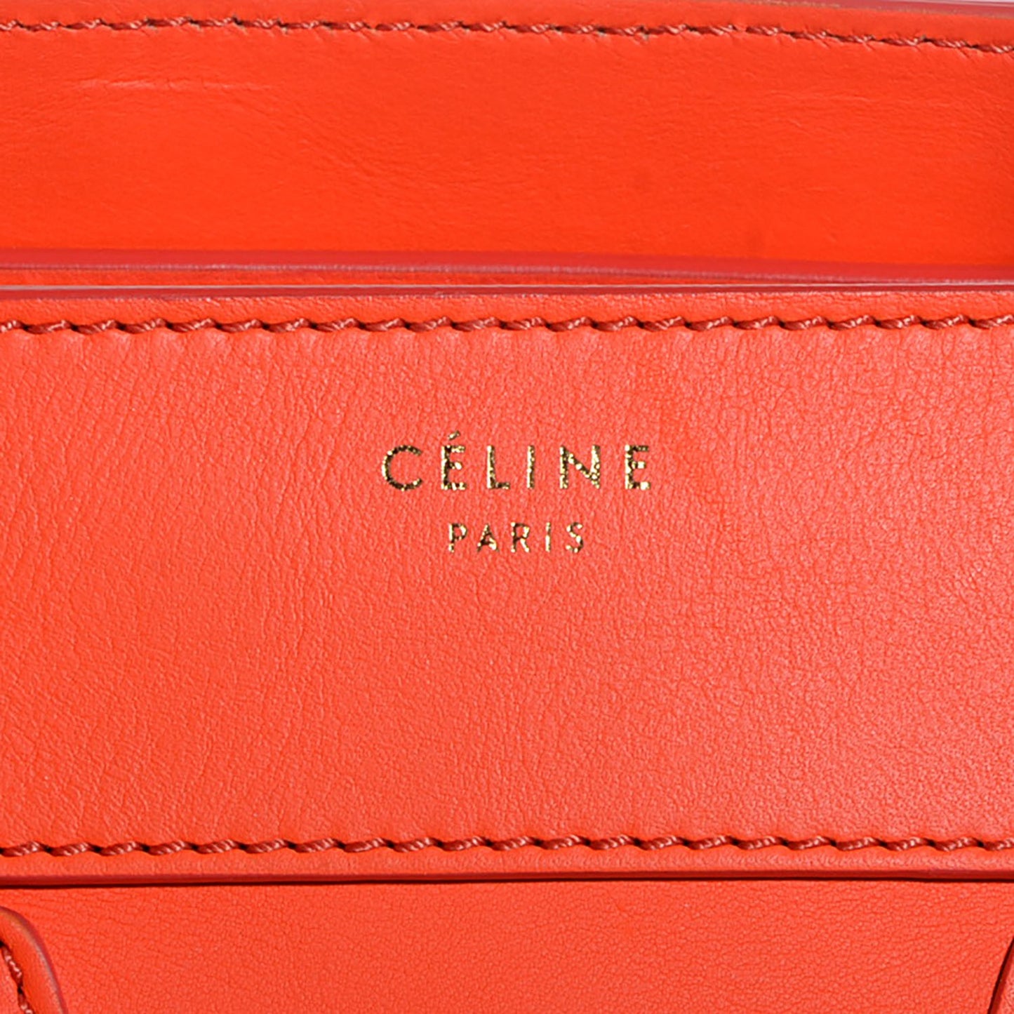 Smooth Calfskin Mini Luggage Bright Orange