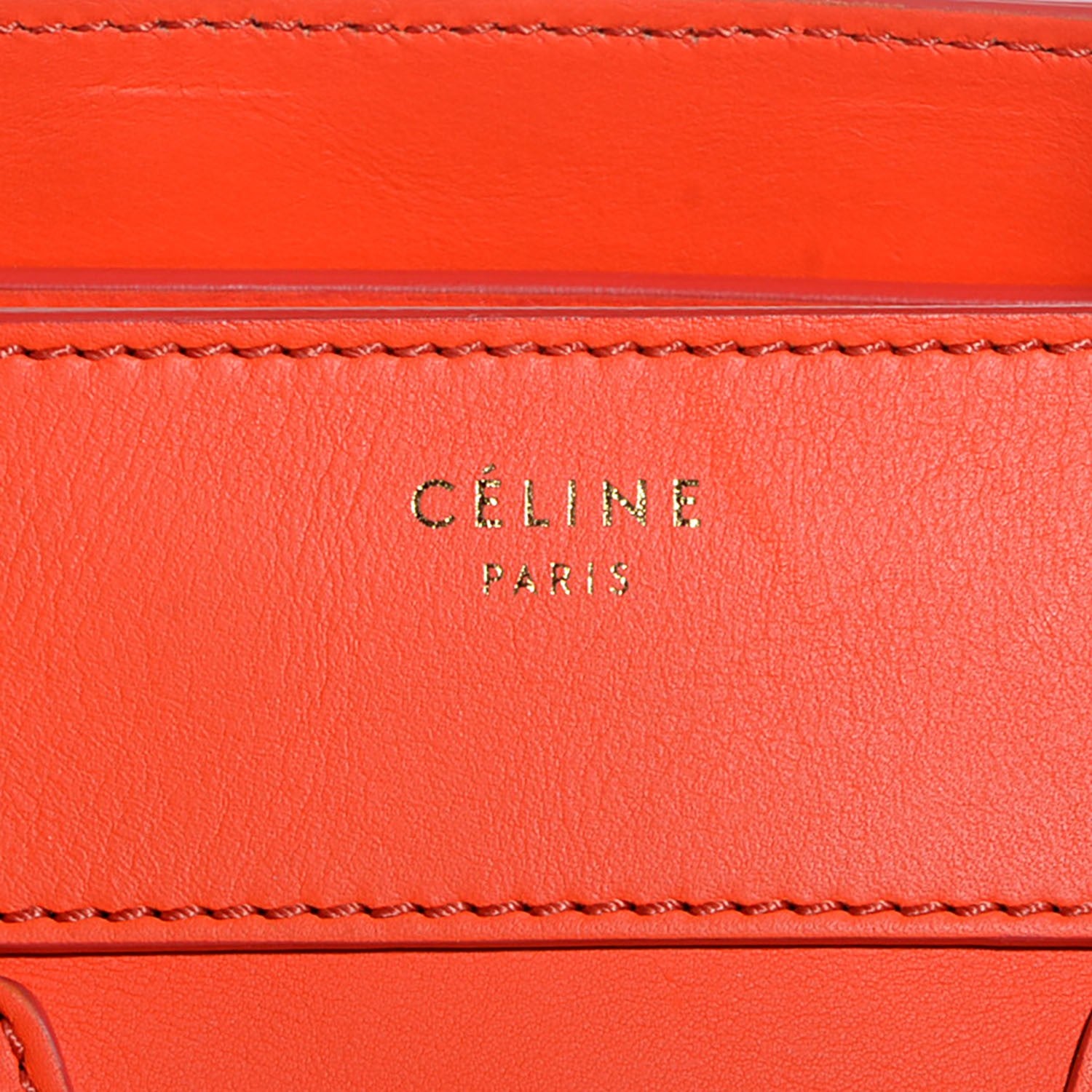 Celine Smooth Calfskin Mini Luggage Bright Orange 9 of 9