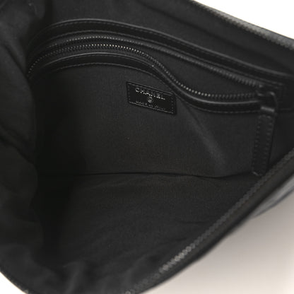 Chanel Aged Calfskin Chevron Quilted Reissue 2.55 Medium Cosmetic Case So Black 5 of 8