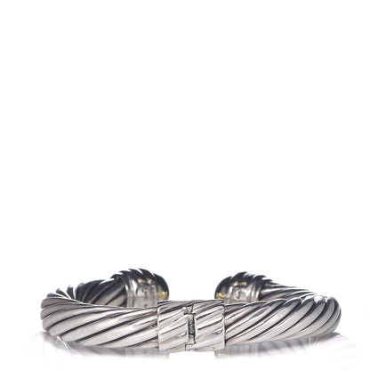 David Yurman Sterling Silver 14K Yellow Gold 10mm Cable Classics Bracelet 3 of 4
