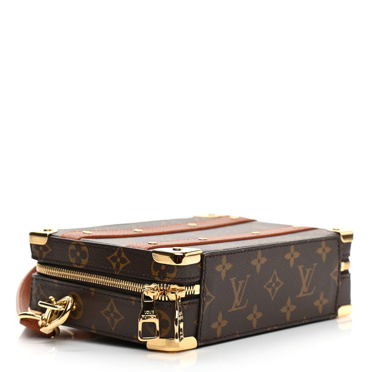 X NBA Grained Calfskin Monogram Handle Trunk Brown