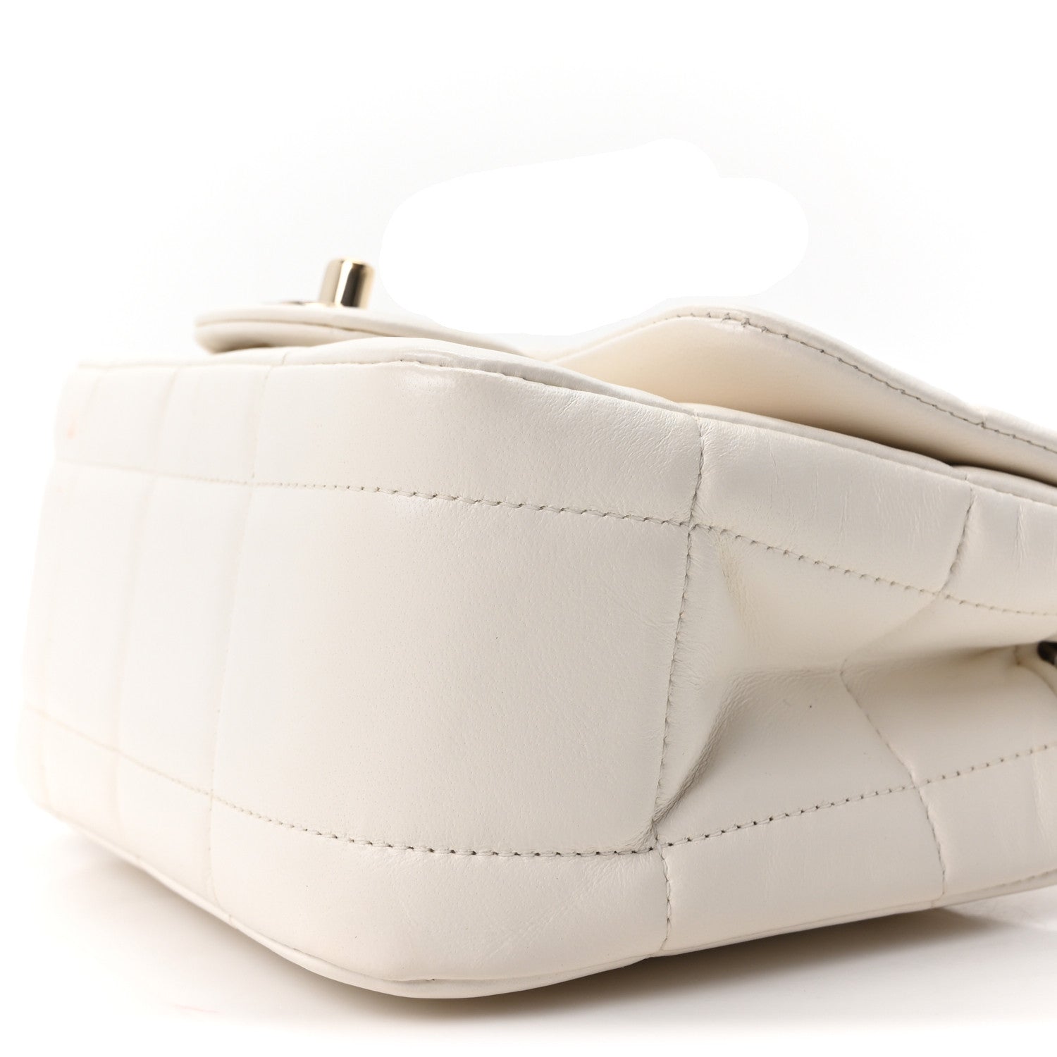 Chanel Lambskin Resin Crystal Square Quilted Monacoco Mini Square Flap White 10 of 11