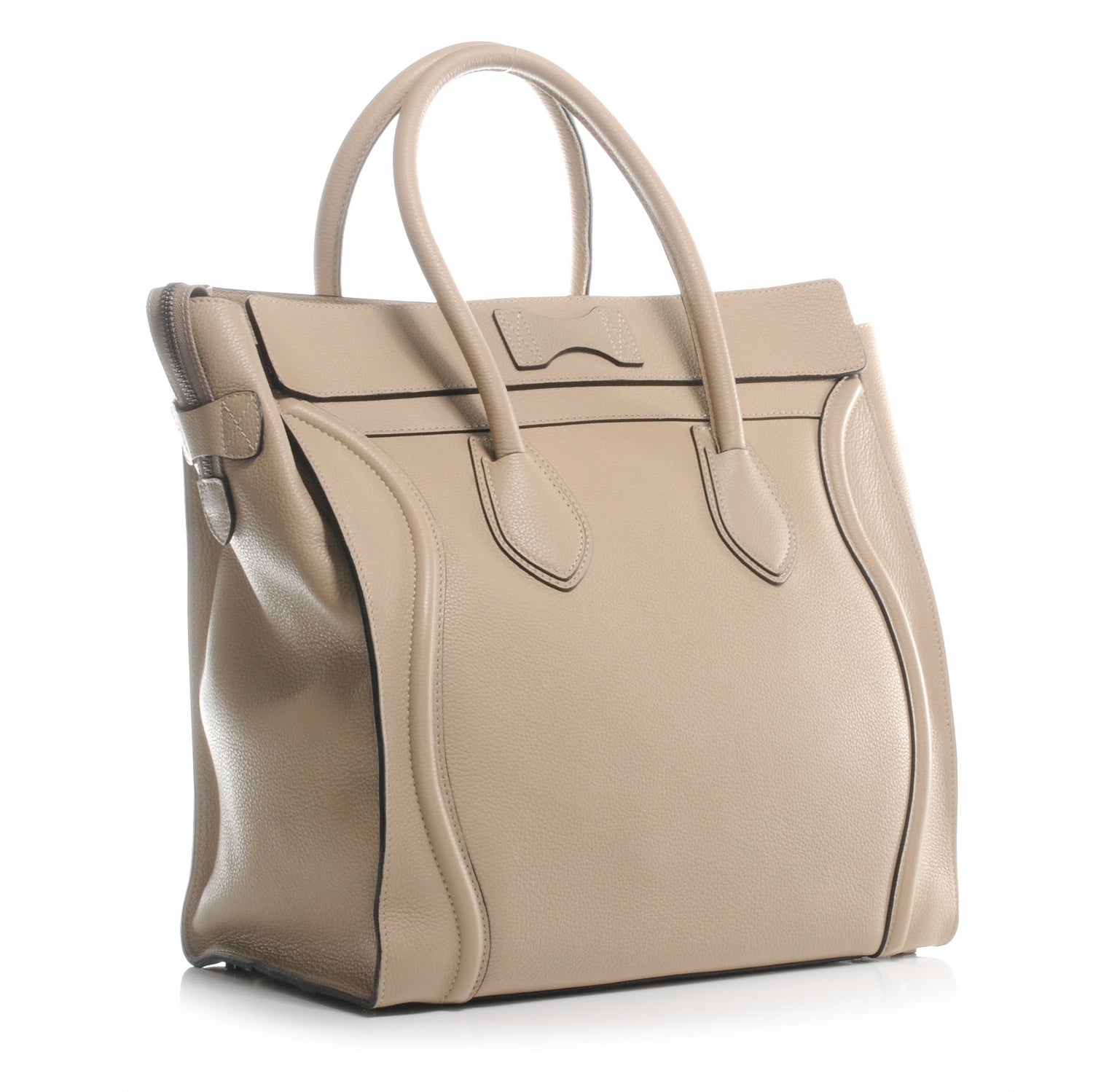 Celine Drummed Leather Medium Luggage Dune 5 of 9