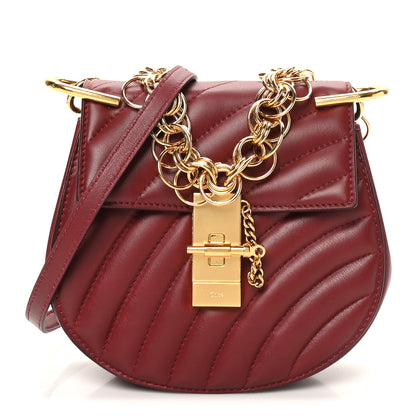 Chloe Calfskin Quilted Mini Drew Bijou Shoulder Bag Dahlia Red 1 of 9