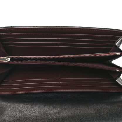 Chanel Lambskin Quilted Large Gusset Flap Wallet Black 5 of 13