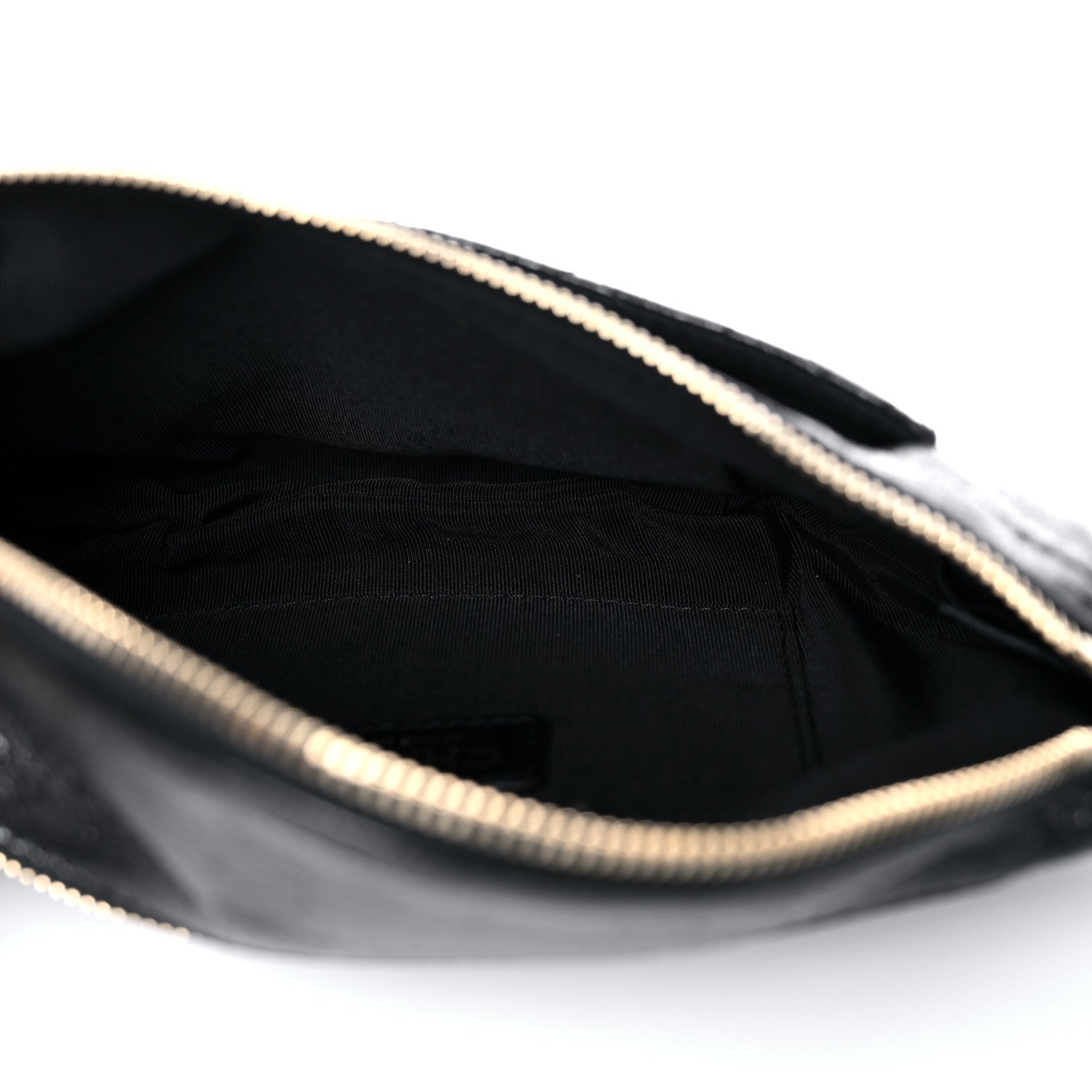 Chanel Crumpled Glazed Lambskin Quilted Waist Bag Fanny Pack Black 5 of 17