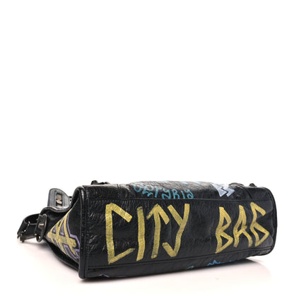Balenciaga Agneau Graffiti All Over Classic Hardware S City Black Multicolor 5 of 11