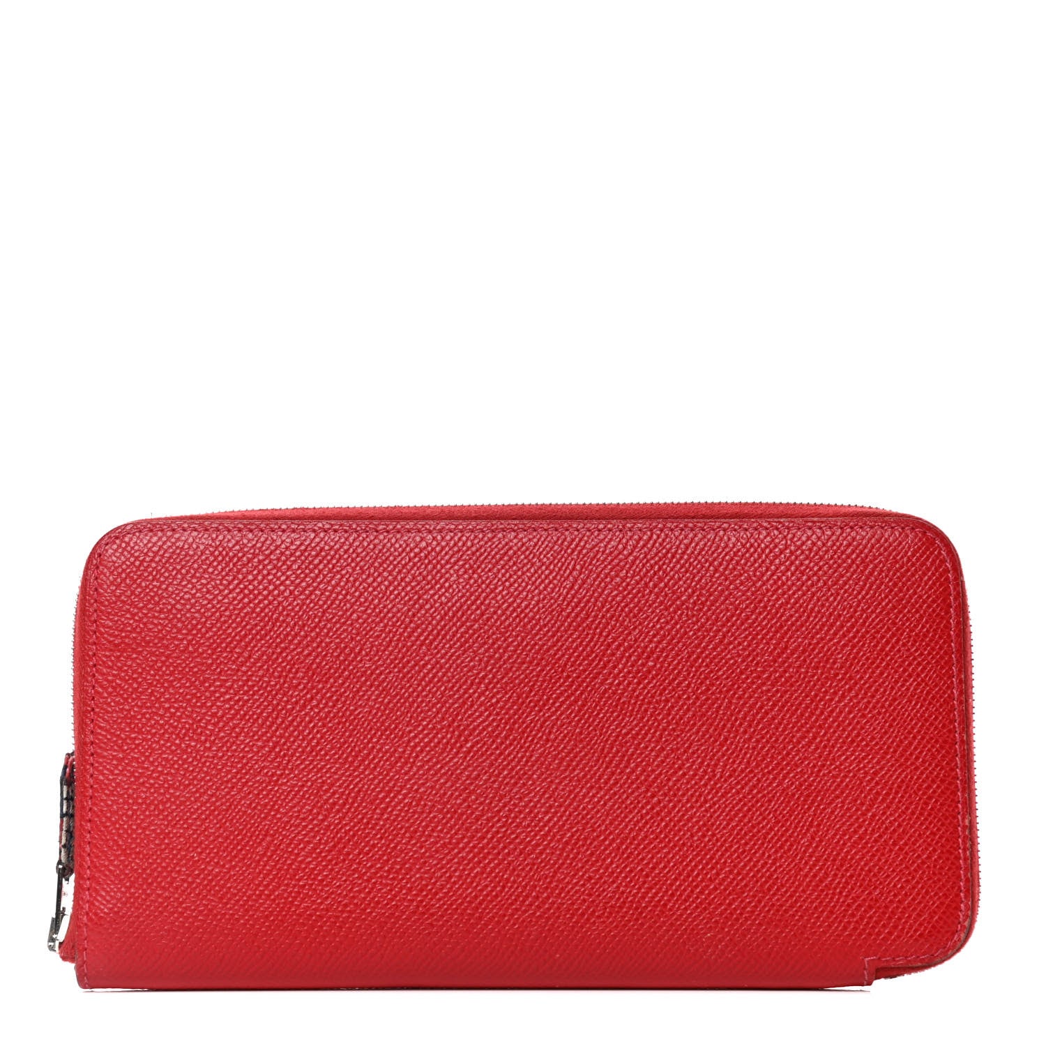 Hermes Epsom Silk'In Wallet Rouge Casaque 1 of 5