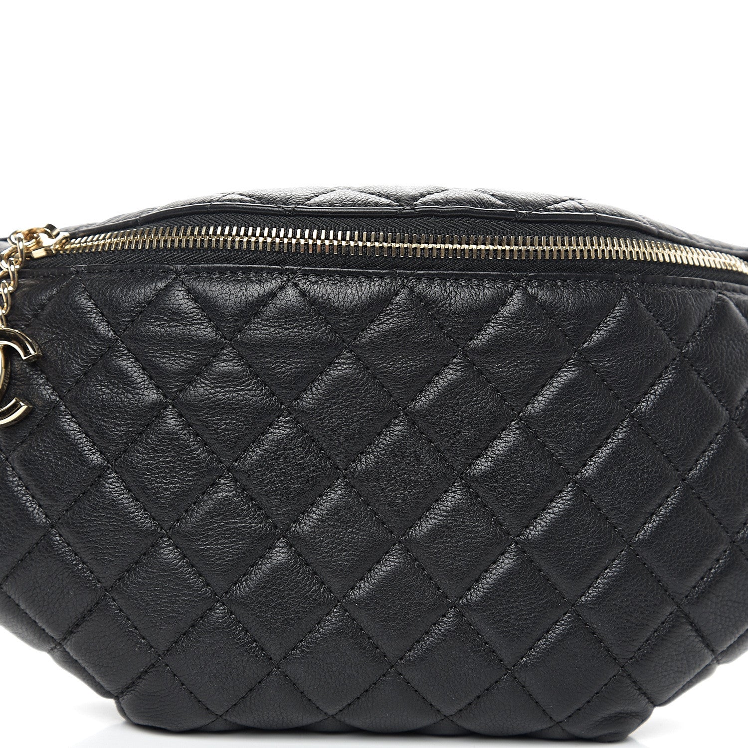 Chanel Calfskin Quilted Banane Waist Bag Fanny Pack Black 9 of 9