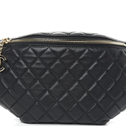 Chanel Calfskin Quilted Banane Waist Bag Fanny Pack Black 9 of 9