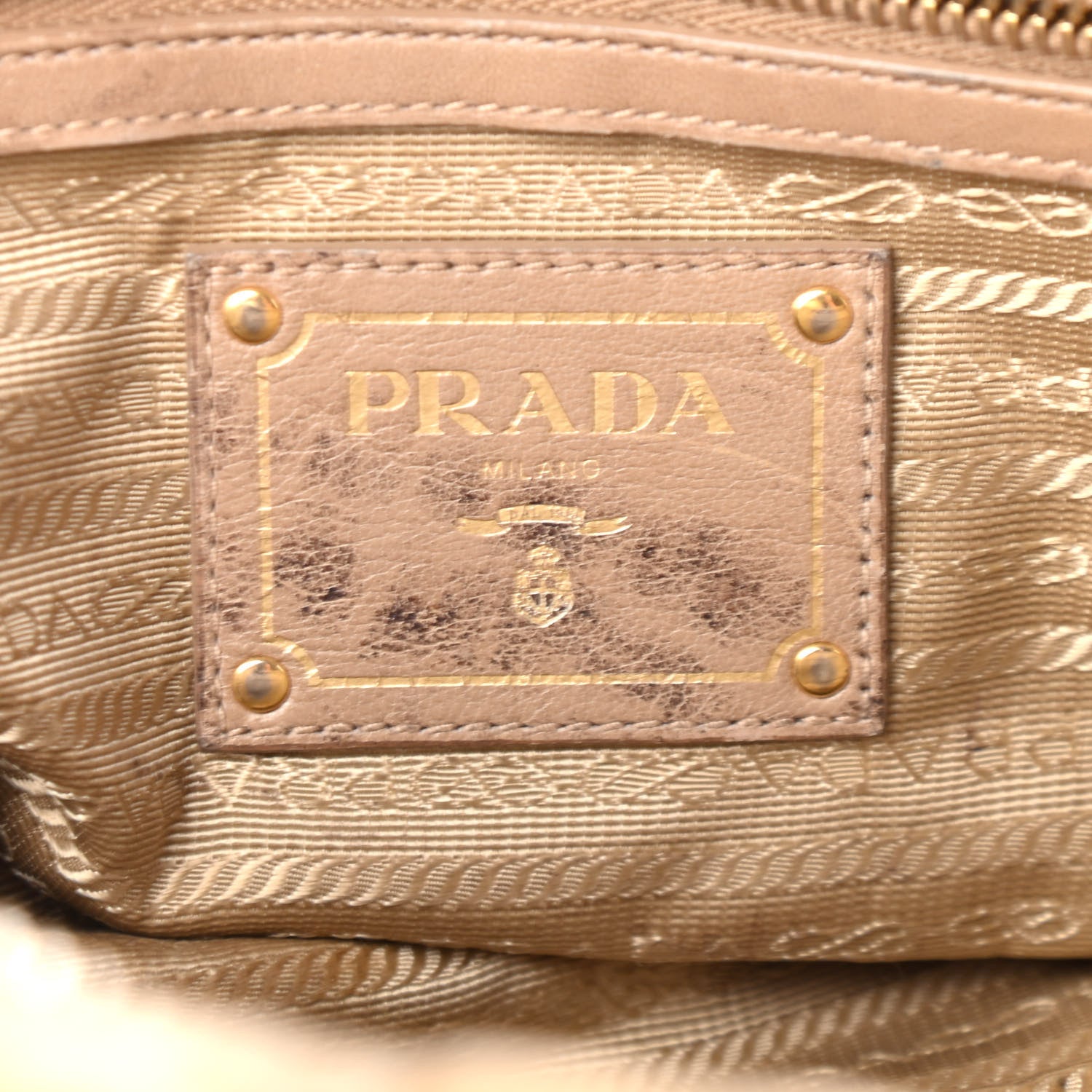 Prada Tessuto Nylon Gaufre Shopping Satchel Cammello 5 of 5