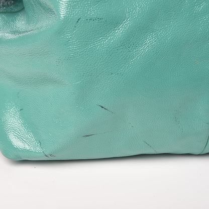 Saint Laurent Patent Calfskin Medium Easy Sac Turquoise 9 of 11