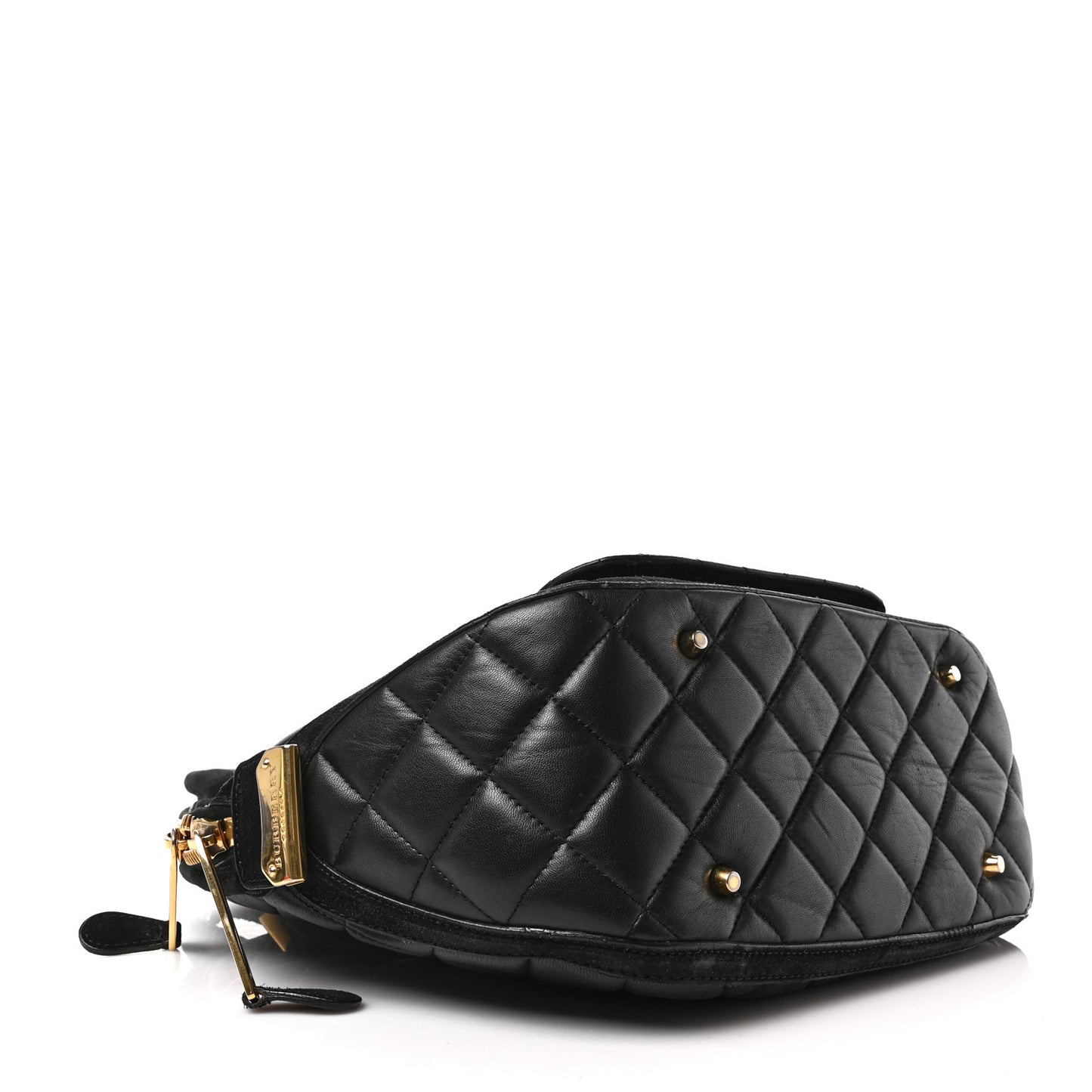 Prorsum Calfskin Quilted Country Animal Satchel Black