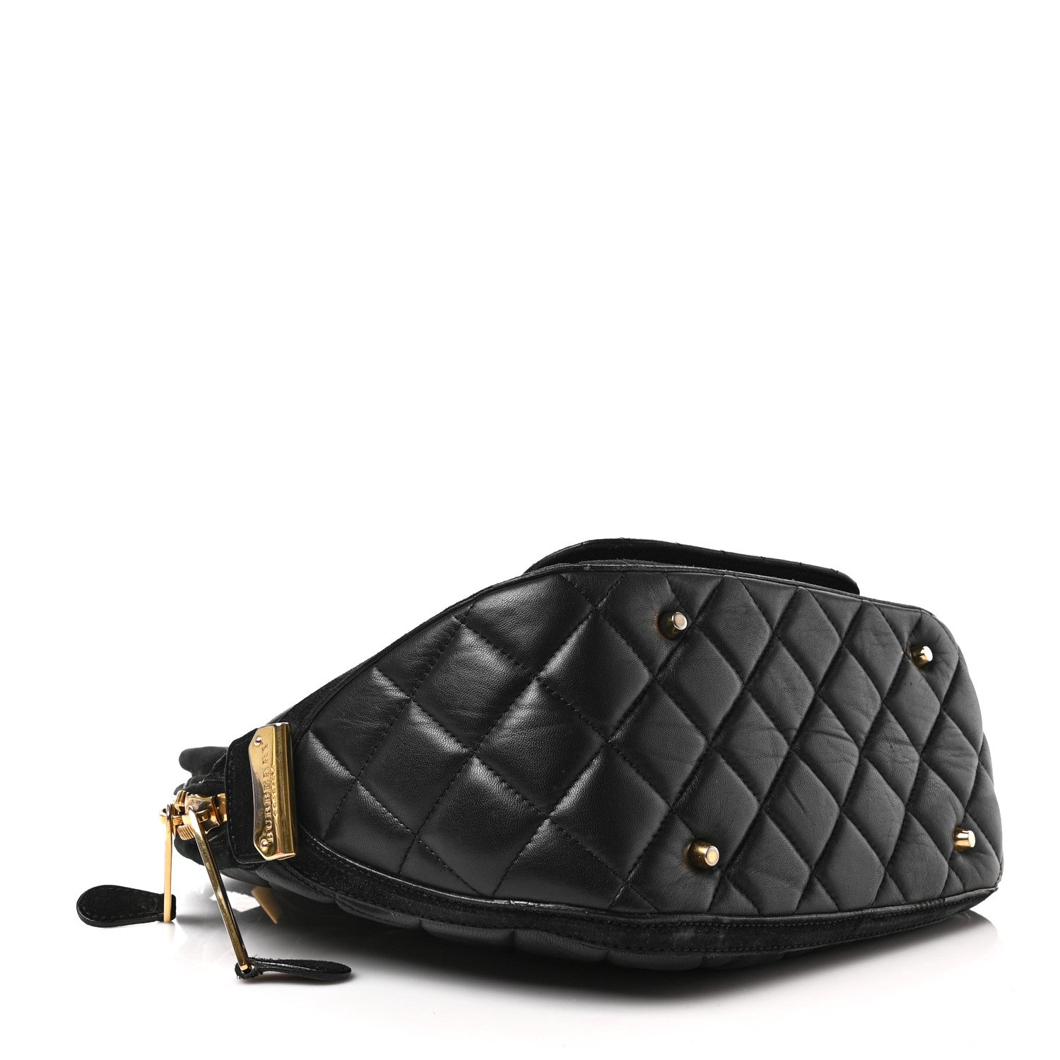 Burberry Prorsum Calfskin Quilted Country Animal Satchel Black 7 of 15