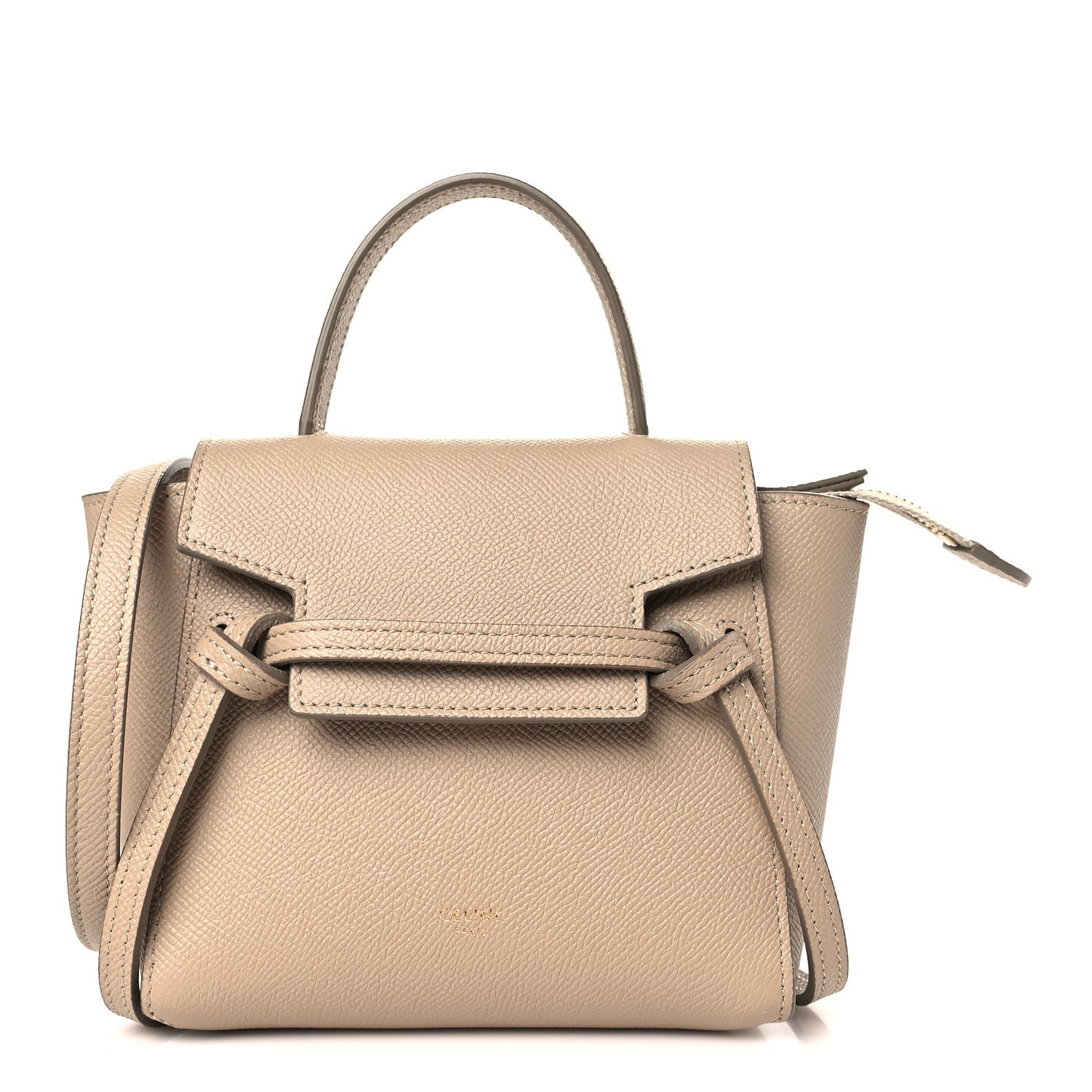 Grained Calfskin Pico Belt Bag Light Taupe