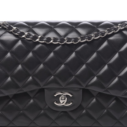 Chanel Lambskin Quilted Jumbo Double Flap Black 11 of 11