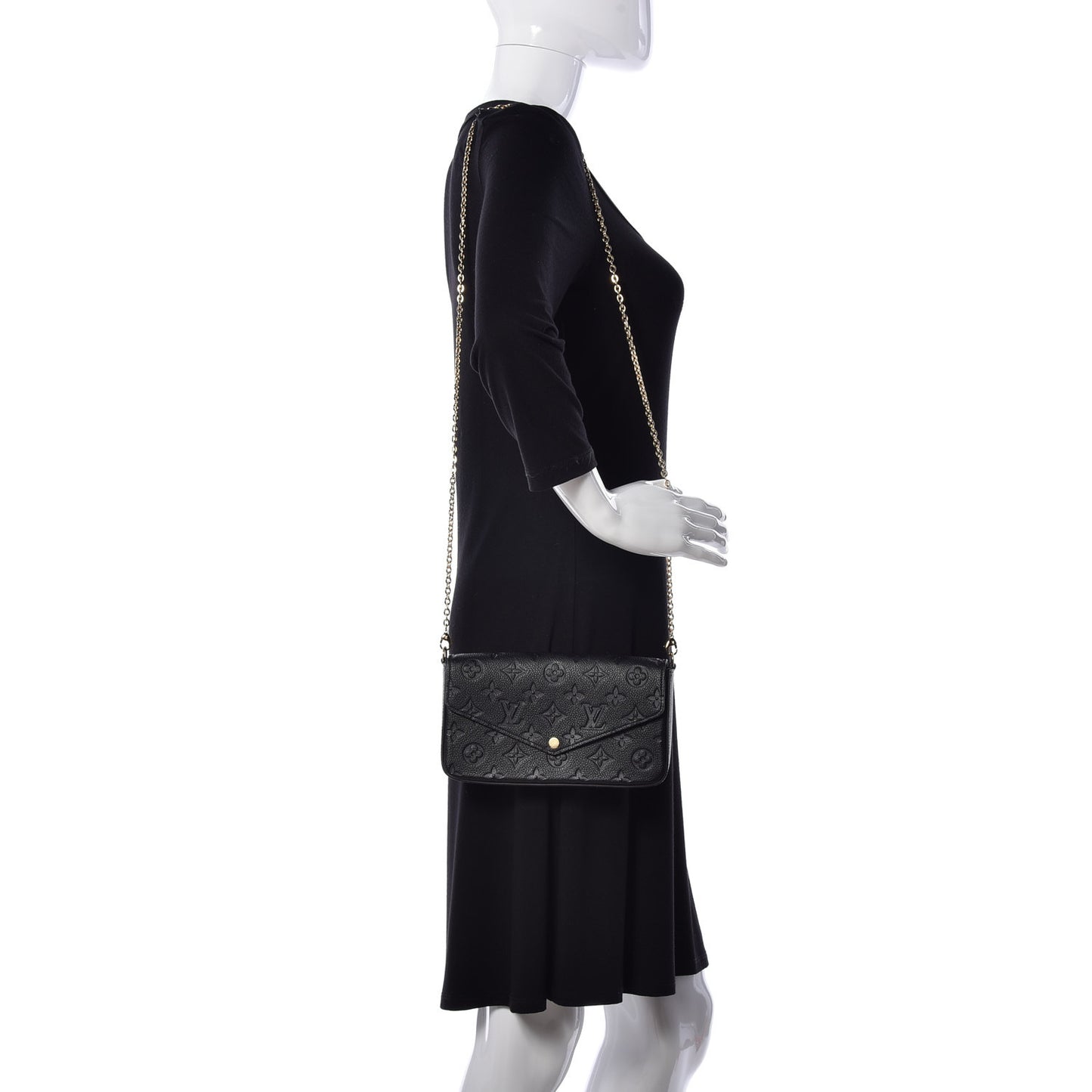Empreinte Pochette Felicie Chain Wallet Black