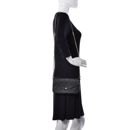 Louis Vuitton Empreinte Pochette Felicie Chain Wallet Black 2 of 11