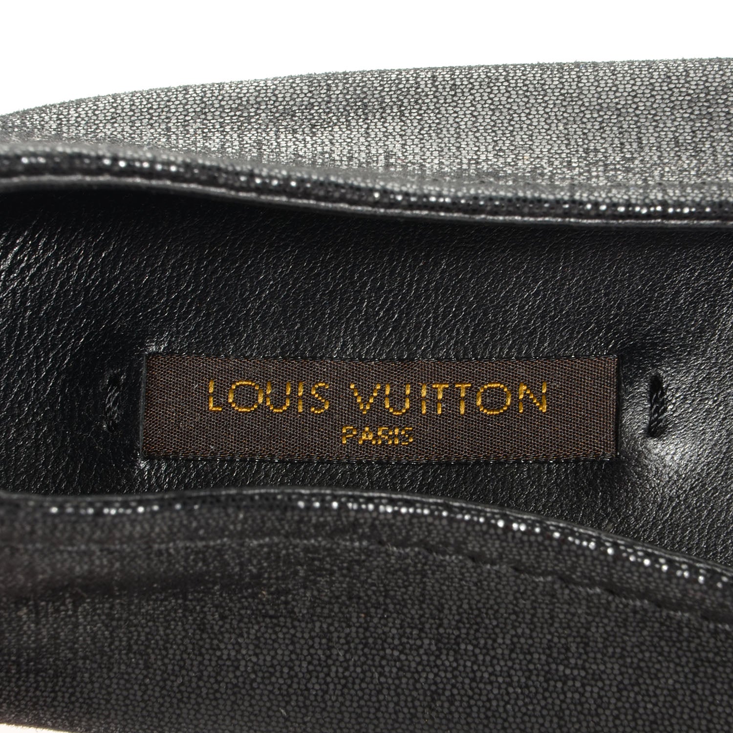 Louis Vuitton Iridescent Suede Oxford Ballerina Flats Black 42 8 of 8