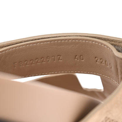 Hermes Suede Goatskin Womens Chypre Sandals 40 Beige Argile 8 of 20