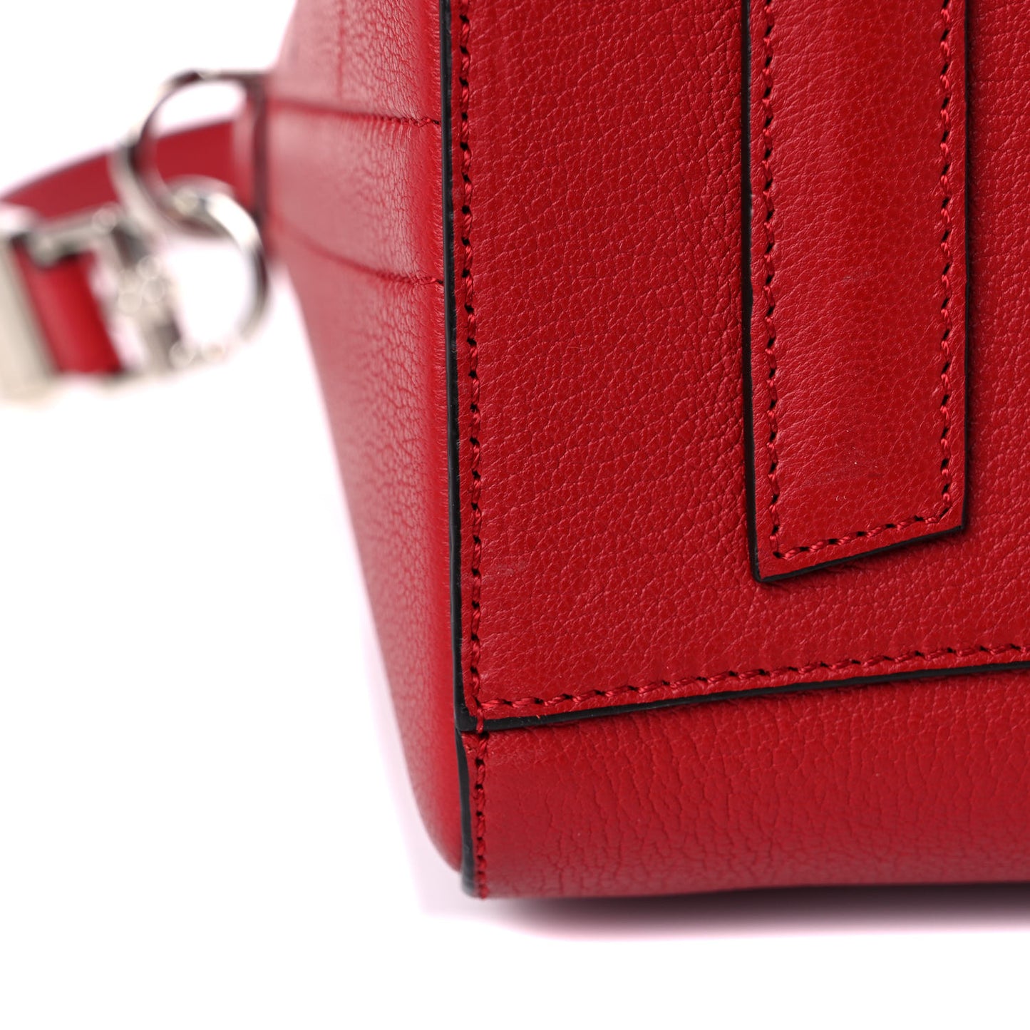 Sugar Goatskin Small Antigona Vermillon