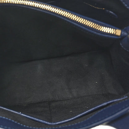Burberry Derby Calfskin Vintage Check Medium Banner Tote Regency Blue 5 of 9