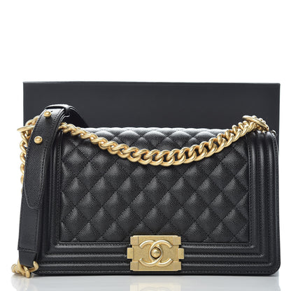 Chanel Caviar Quilted Medium Boy Flap Black 10 of 10
